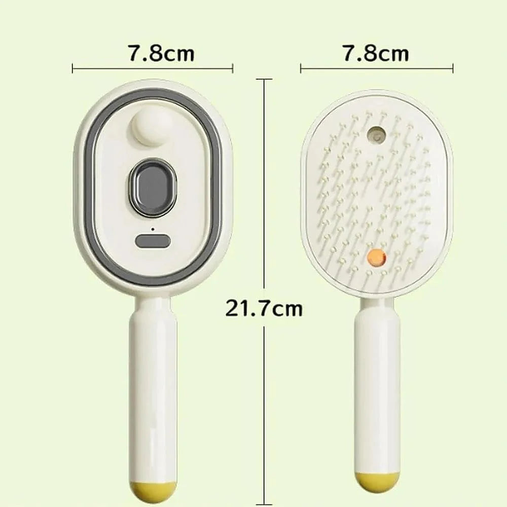 Straightener Brush with Detangling Comb