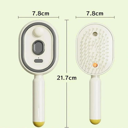Straightener Brush with Detangling Comb