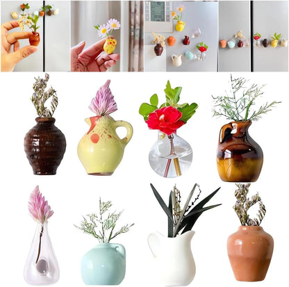 Mini Flower Vase Magnet(pack of 8)