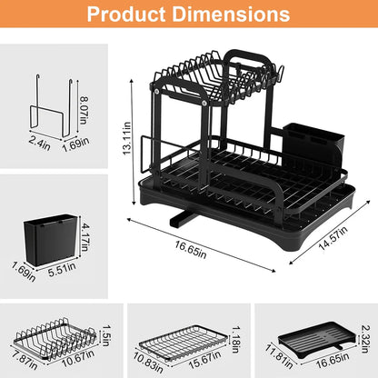 2-Tier Space-Saver Dish Rack