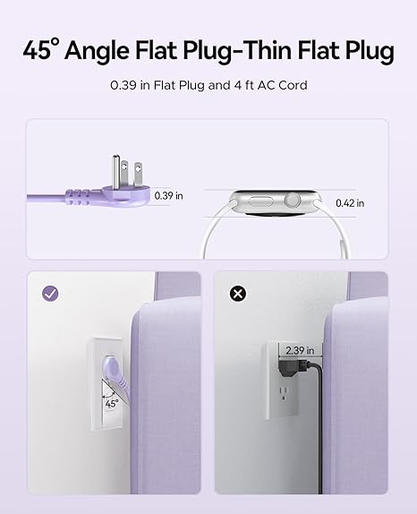Compact Power Strip with 4 AC & USB Ports