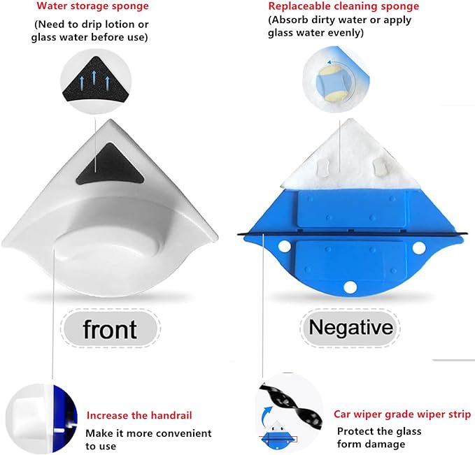 Double Sided Magnetic Window Glass Cleaner