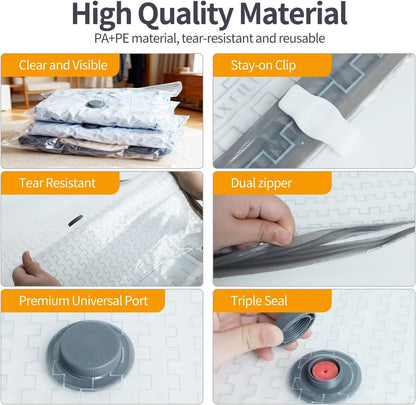 Vacuum Bags with Electric Pump (9 Pack)