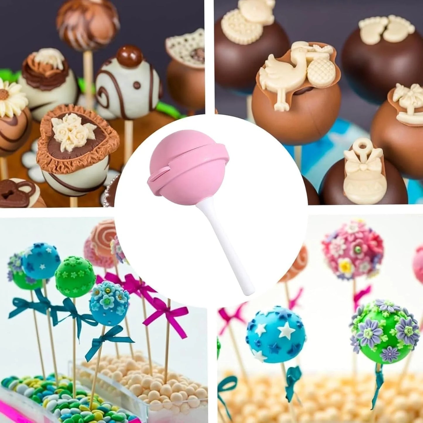 Lollipop Ice Cream Maker, Homemade Popsicle Molds(3pcs)