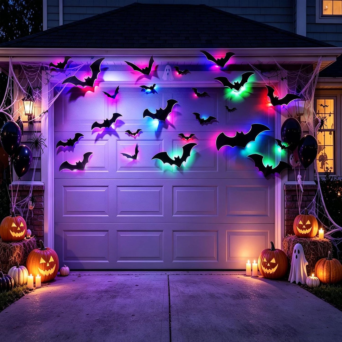 Glowing Bat Wall Decals - Halloween Party Decor
