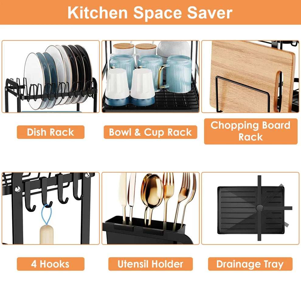 2-Tier Space-Saver Dish Rack