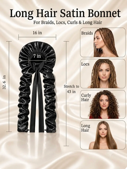 Double Layer Satin Bonnet For Long Hair.