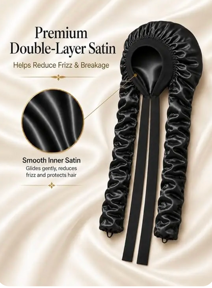 Double Layer Satin Bonnet For Long Hair.