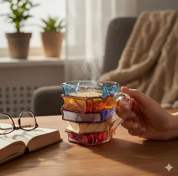 3d Painted Books Coffee Mug
