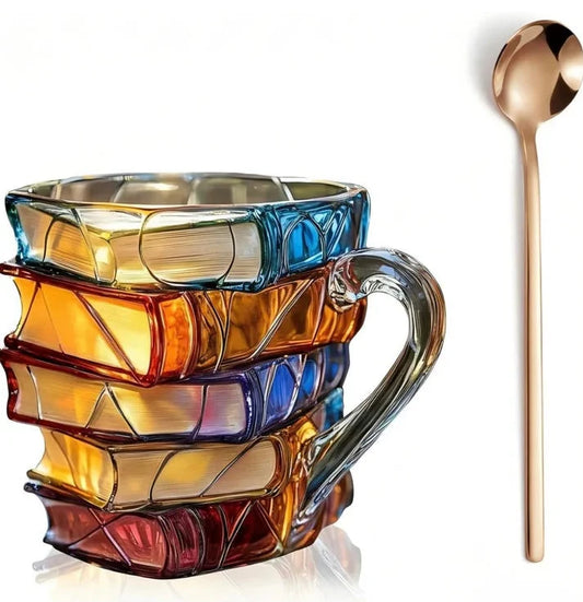 3d Painted Books Coffee Mug