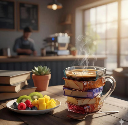 3d Painted Books Coffee Mug