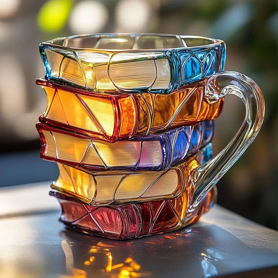 3d Painted Books Coffee Mug