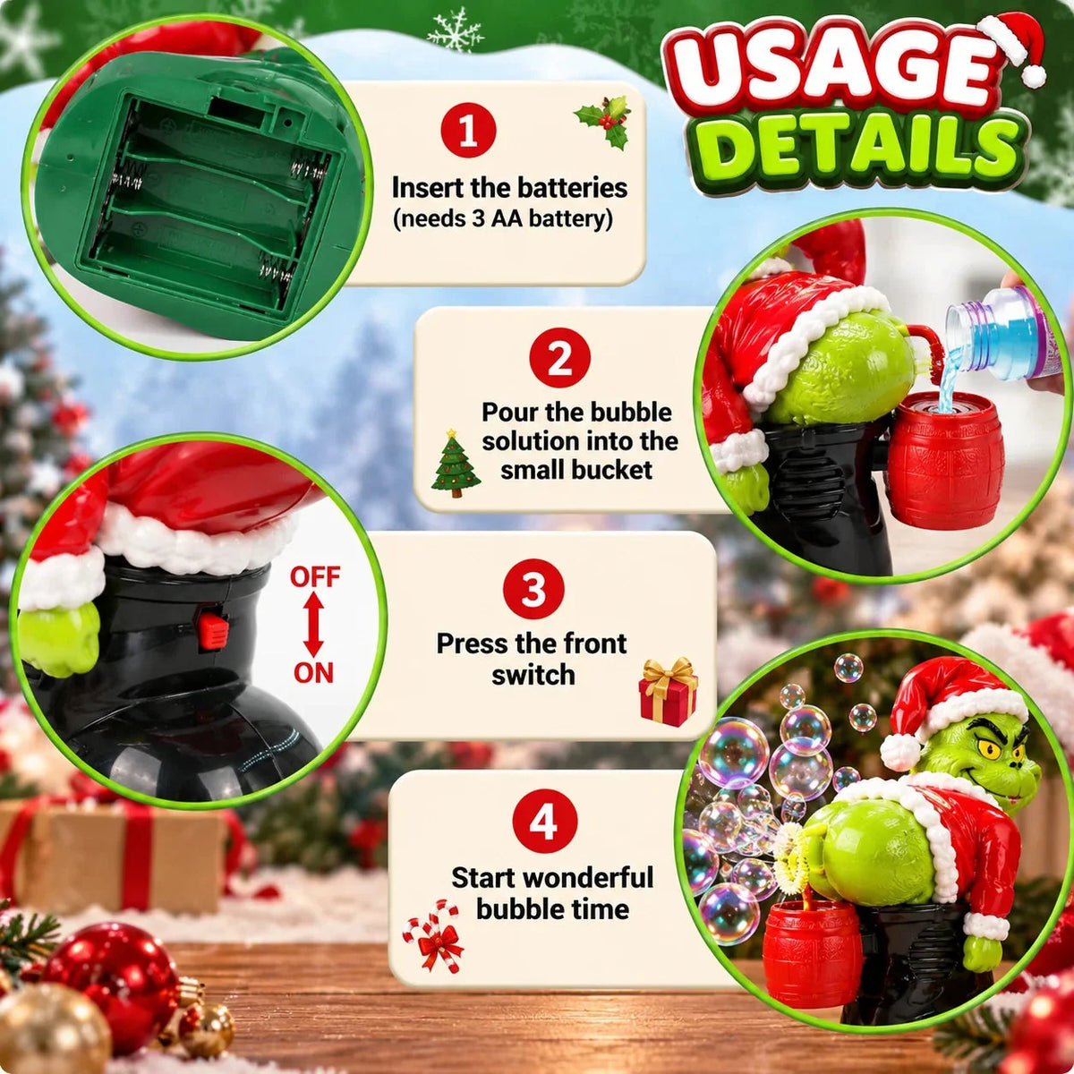 Bubble Blowing Grinch