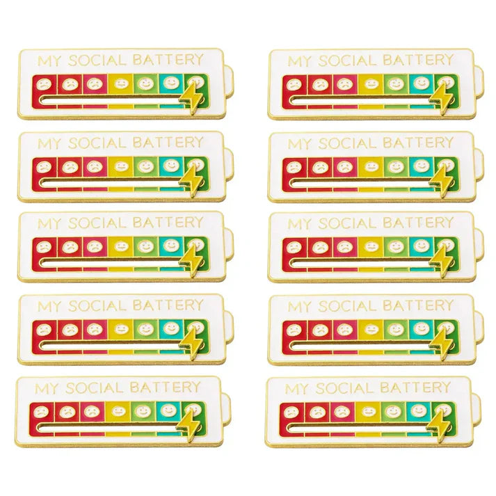 2025 Social Battery Status Brooch