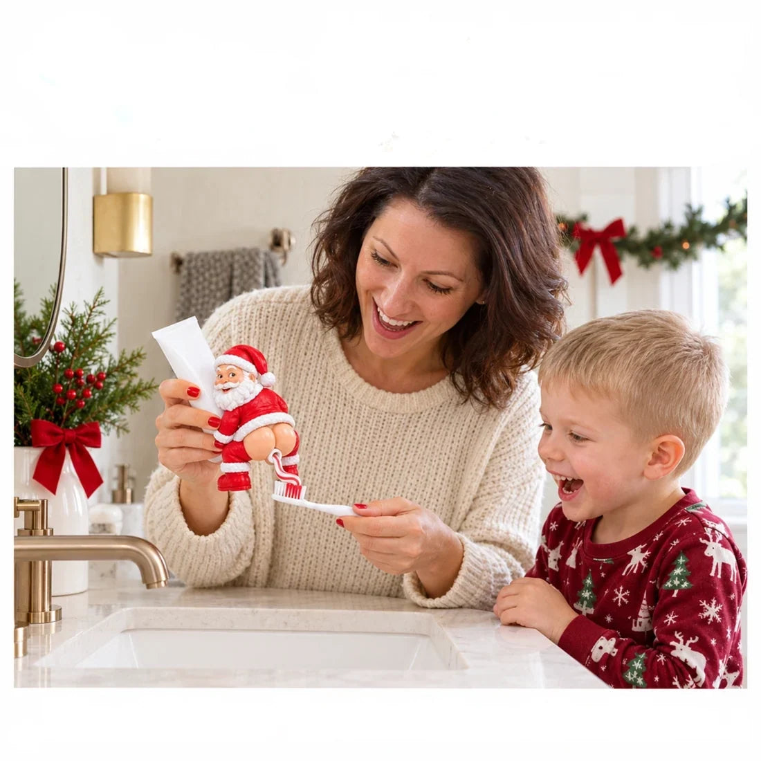 Santa Toothpaste Attachment (2 Pieces)